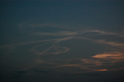 STS-118 Noctilucent Cloud, August 8, 2007